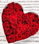 cuore di rose rosse