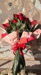 confezione 5 rose rosse da 80 cm 