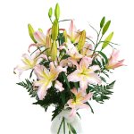 Mazzo di fiori assortiti con Lilium (gigli)